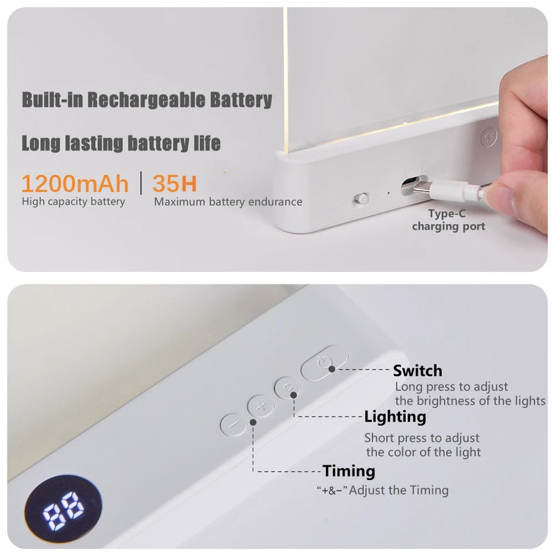 Slim LED Reading Light with Touch Controls