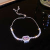 Rhinestone Round Clasp Bracelet