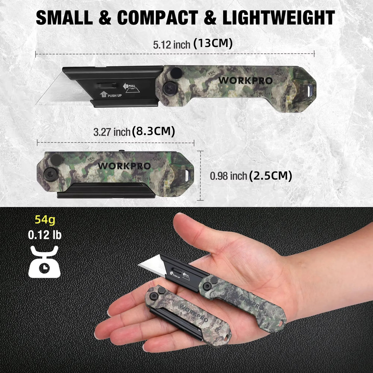 3-Pack Folding Utility Knife Set with Quick-Change Blades & Pocket Clip