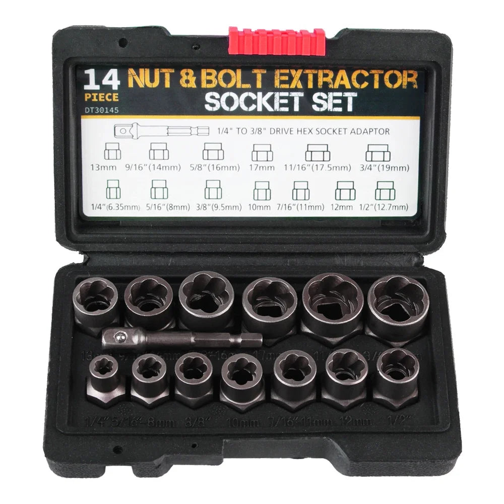 14-Piece Damaged Bolt & Nut Remover Socket Set