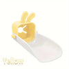 Yellow rabbit-themed anti-splash faucet extender for kids