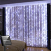 Solar-Powered LED Curtain String Lights