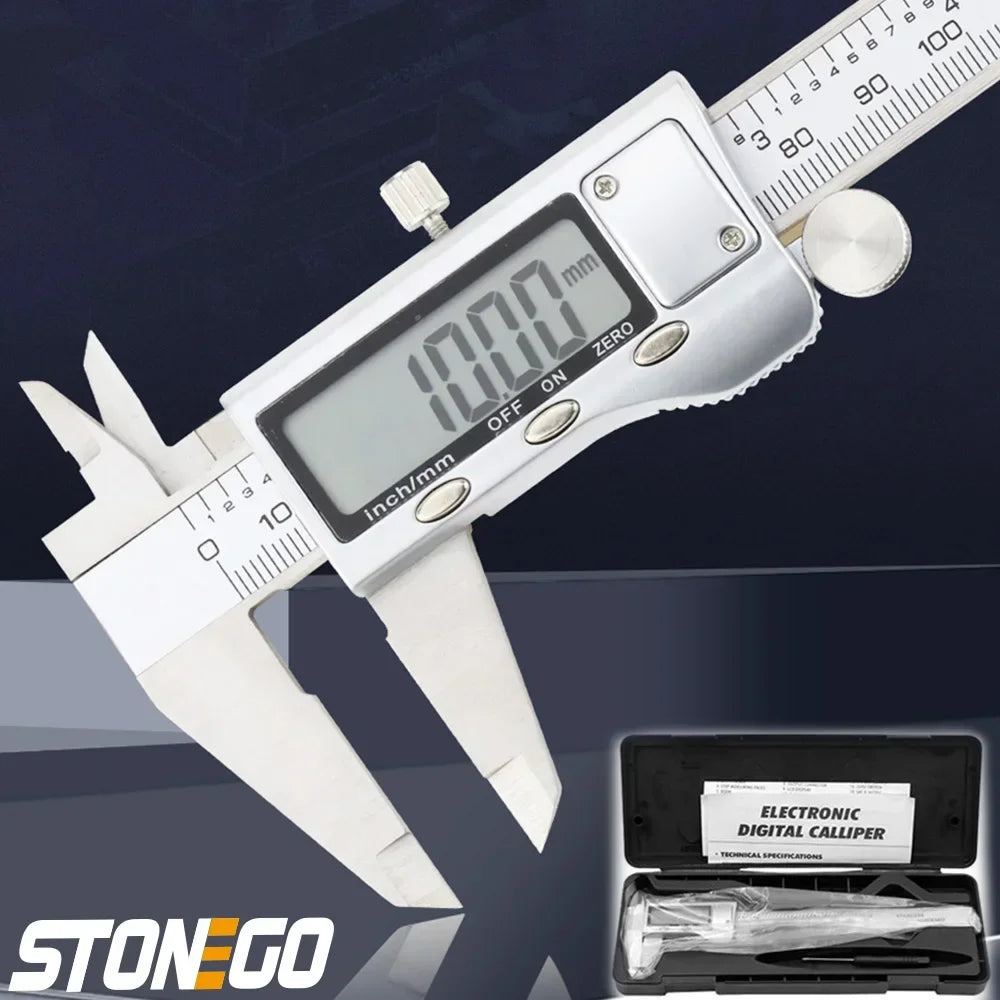 Digital Vernier Caliper 6-Inch with Large LCD Display