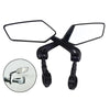 Black 360 degree adjustable bicycle rearview mirror with mounting bracket