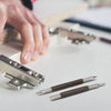 Spring-Loaded Dual-Head Nail Setter with Hinge Pin Remover (2-Piece Set)