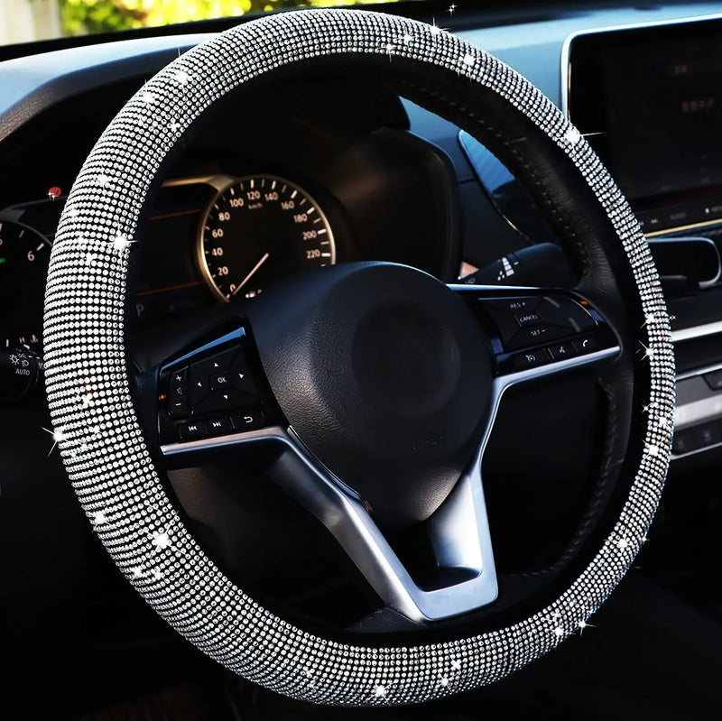 Sparkling Rhinestone Steering Wheel Cover