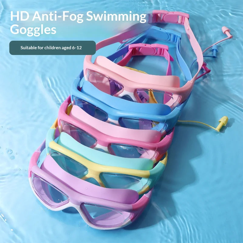 Kids' Anti-Fog Swim Goggles with Ear Plugs