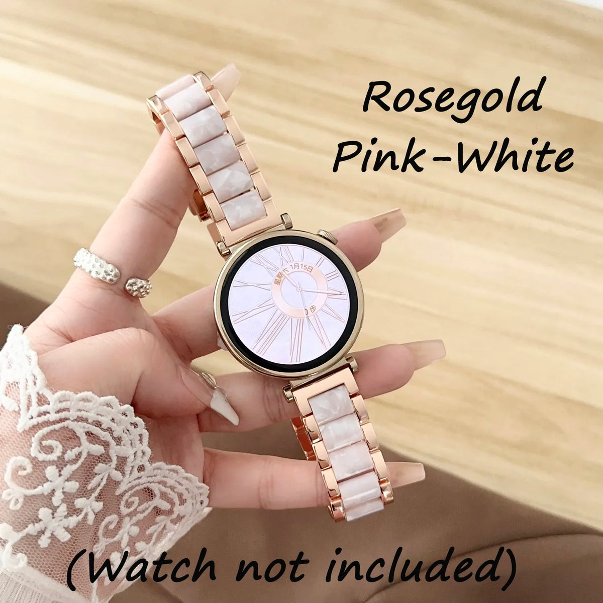 Colorful Resin & Metal Watch Band Strap