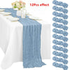 Green Bohemian Cheesecloth Table Runner