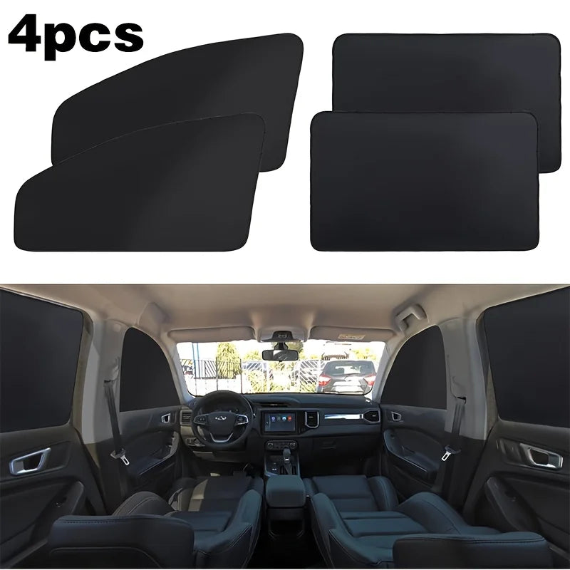 Magnetic Car Window Sunshades with UV Protection and Privacy Blackout