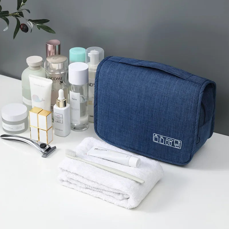 Portable Hanging Travel Toiletry Bag with Waterproof Oxford Fabric