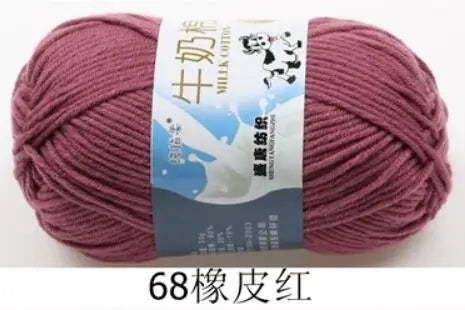 Milk Cotton Crochet Yarn – Soft, Durable Knitting Thread in 91 Colors