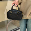 Vintage PU Leather Crossbody Shoulder Bag – Solid Color Retro Handbag