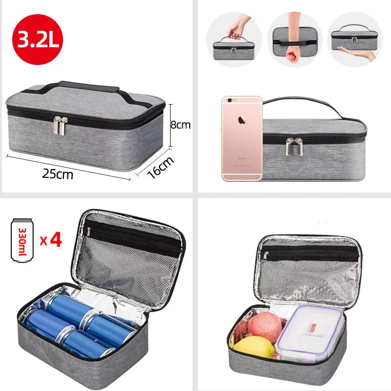 Compact Insulated Lunch Bag for Kids & Adults