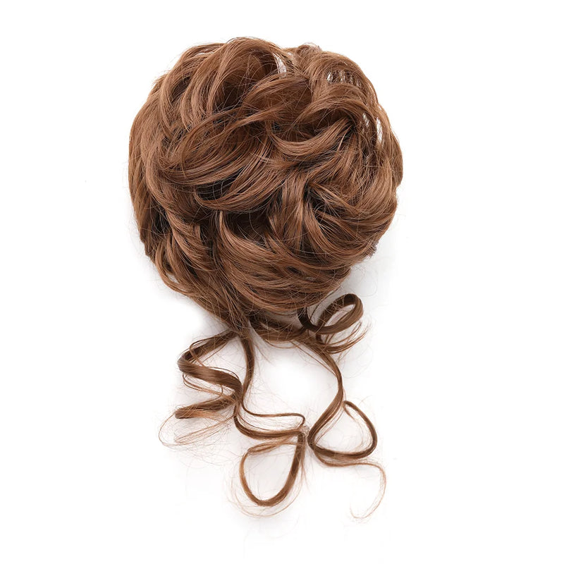 Synthetic Messy Bun Hair Extension with Claw Clip
