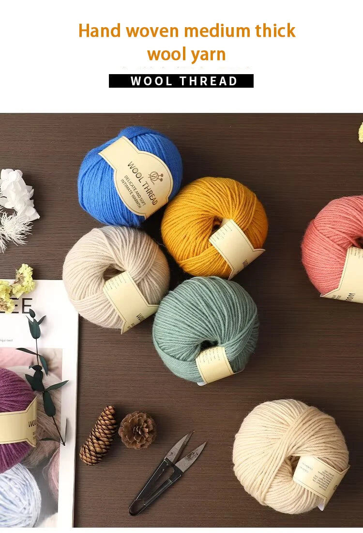 Combed Alpaca Blend Yarn for Hand Knitting – 10-Pack Wool Balls