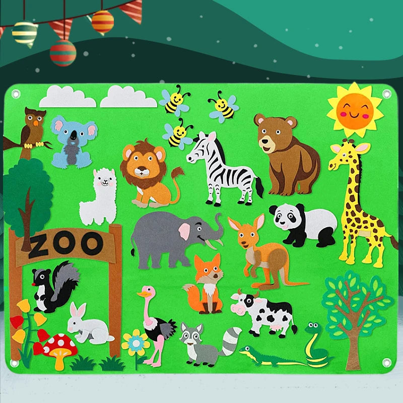 Farmtiere Filz-Story Board Wanddeko