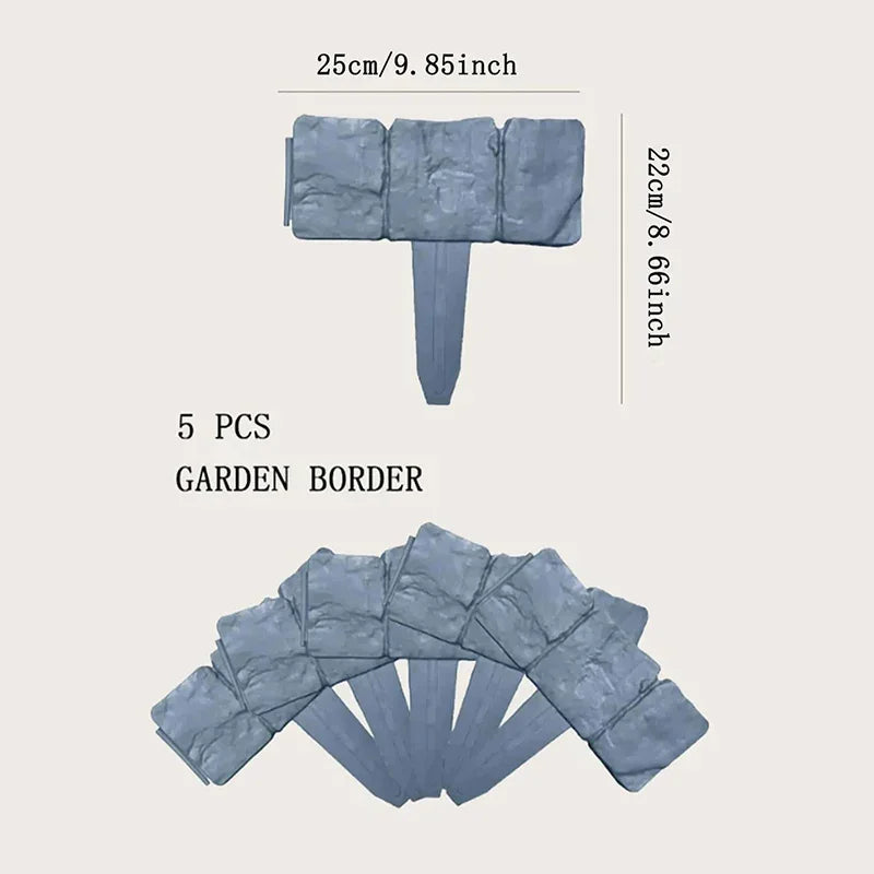 Stone-Effect Plastic Garden Edging