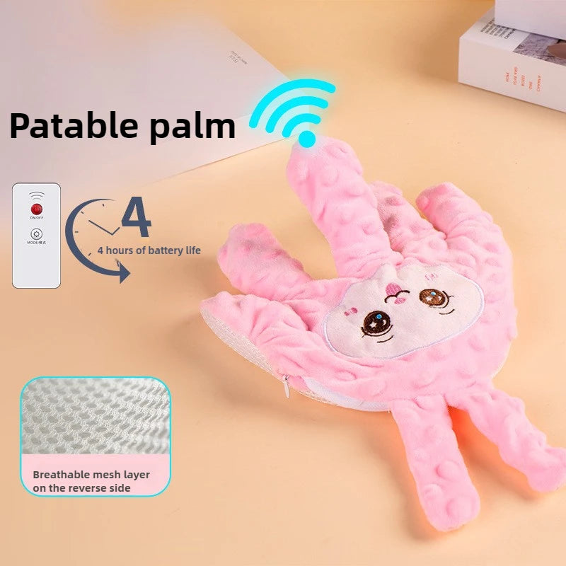 Soothing Cartoon Bear Sleep Aid Pillow with Remote Control for Newborns