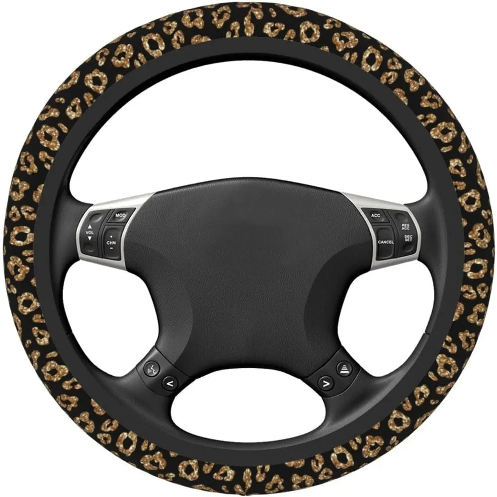 Leopard Print Neoprene Steering Wheel Cover