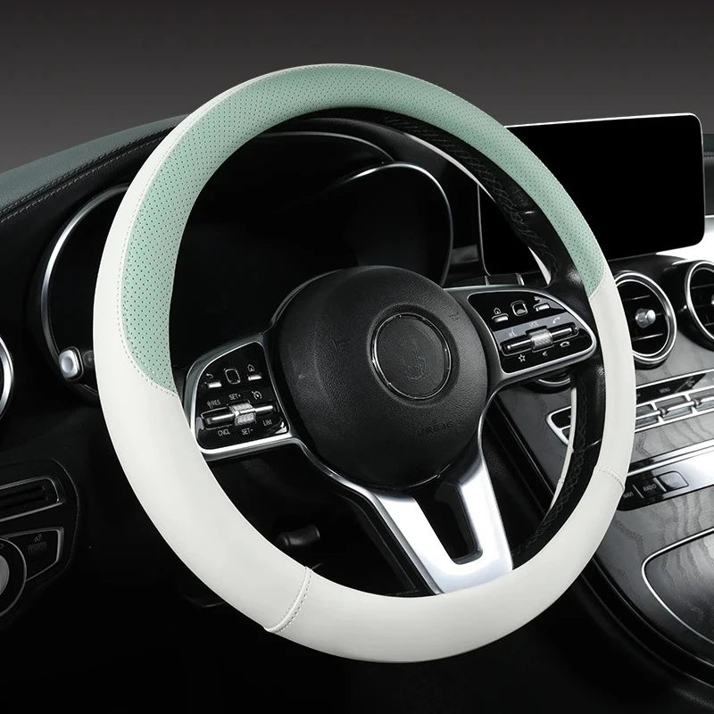 Perforated Nappa Leather Steering Wheel Cover