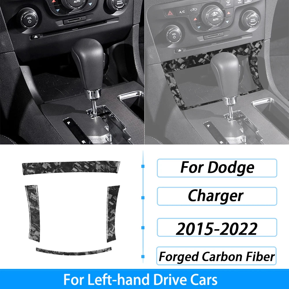 Compteur de vitesse et garniture de ventilation en fibre de carbone forgée pour Dodge Charger