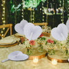 Classic White Folding Paper Hand Fans with Plastic Handles