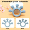 Silicone Baby Teether Ring with Sensory Beads