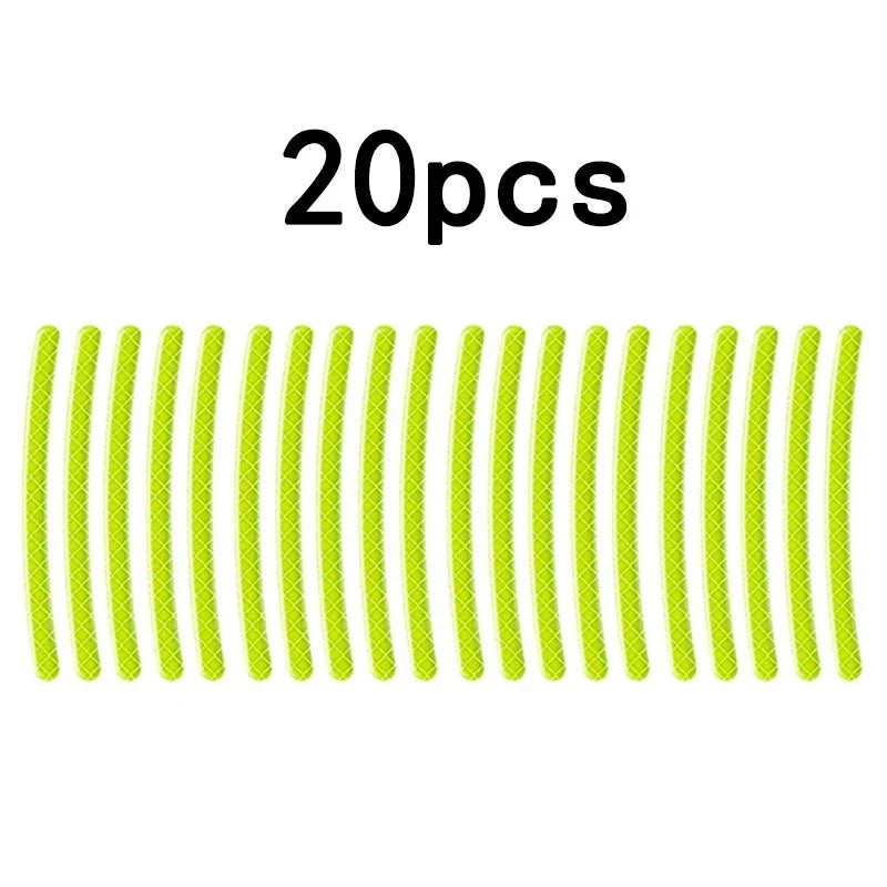Glow-in-the-Dark Valve Caps for Car, Motorcycle & Bicycle Wheels (Set of 20)