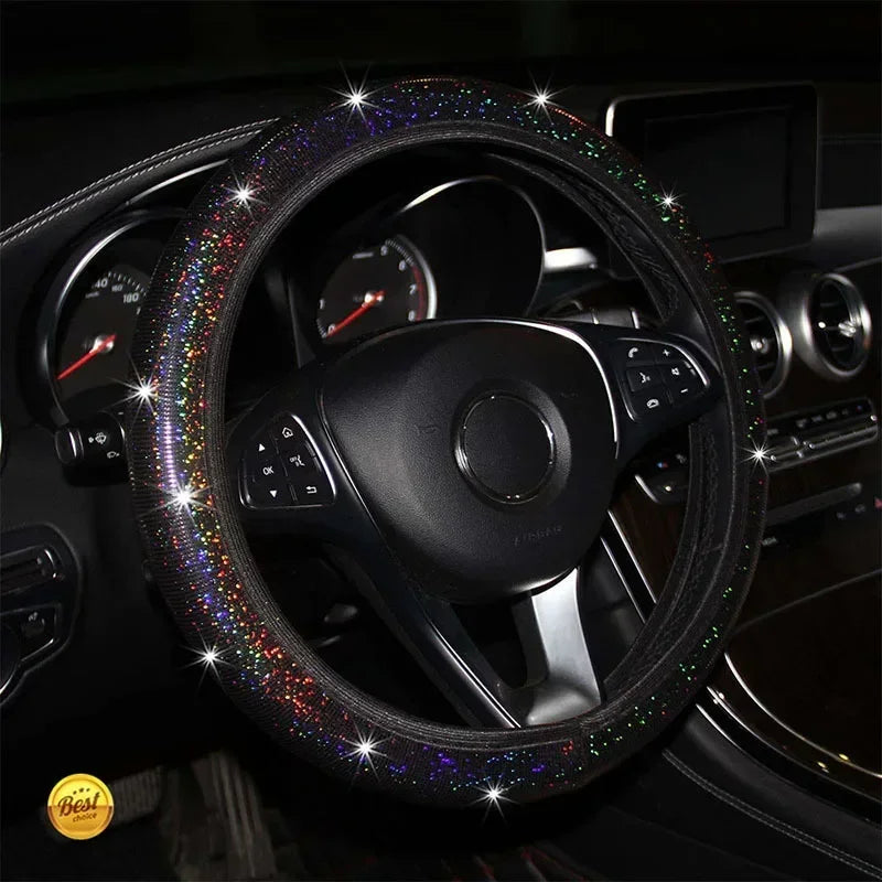 Crystal Diamond Car Steering Wheel Cover
