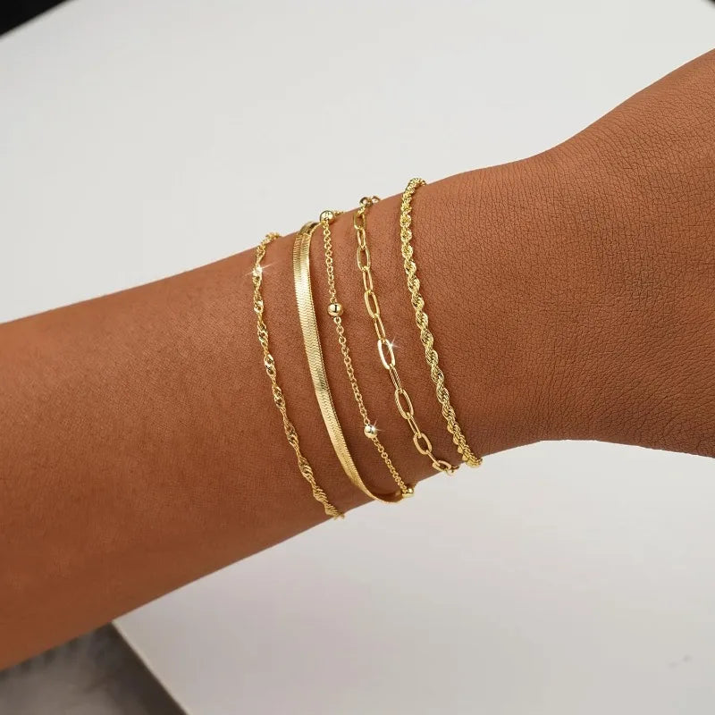Elegant Adjustable Gold-Plated Bracelet