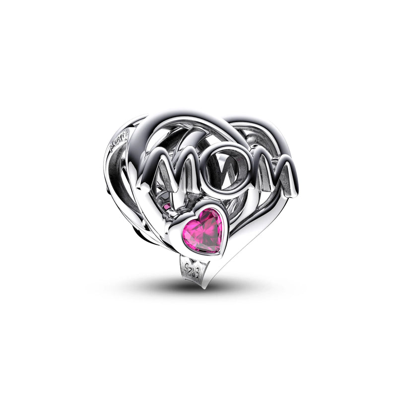 925 Sterling Silver Charm Set with Cubic Zirconia