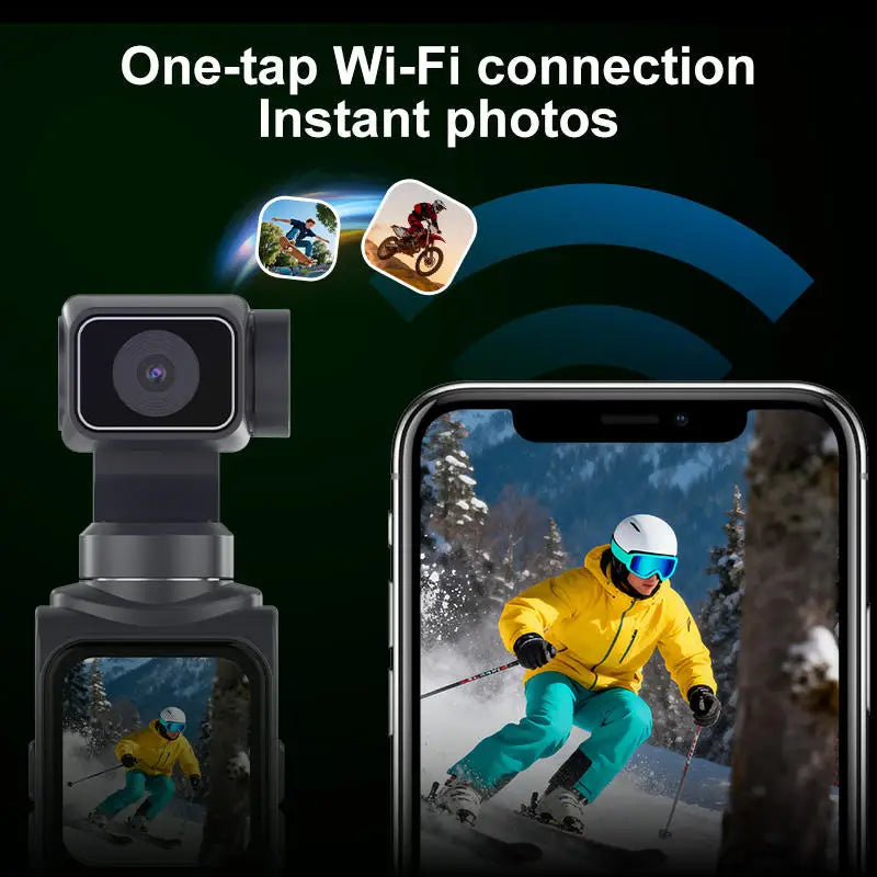 4K Pocket Gimbal Camera with Auto-Tracking