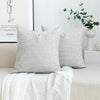Chenille Knitted Throw Pillow Covers (Set of 2) – Soft Solid Color Cushion Cases for Sofa, Chair, and Car