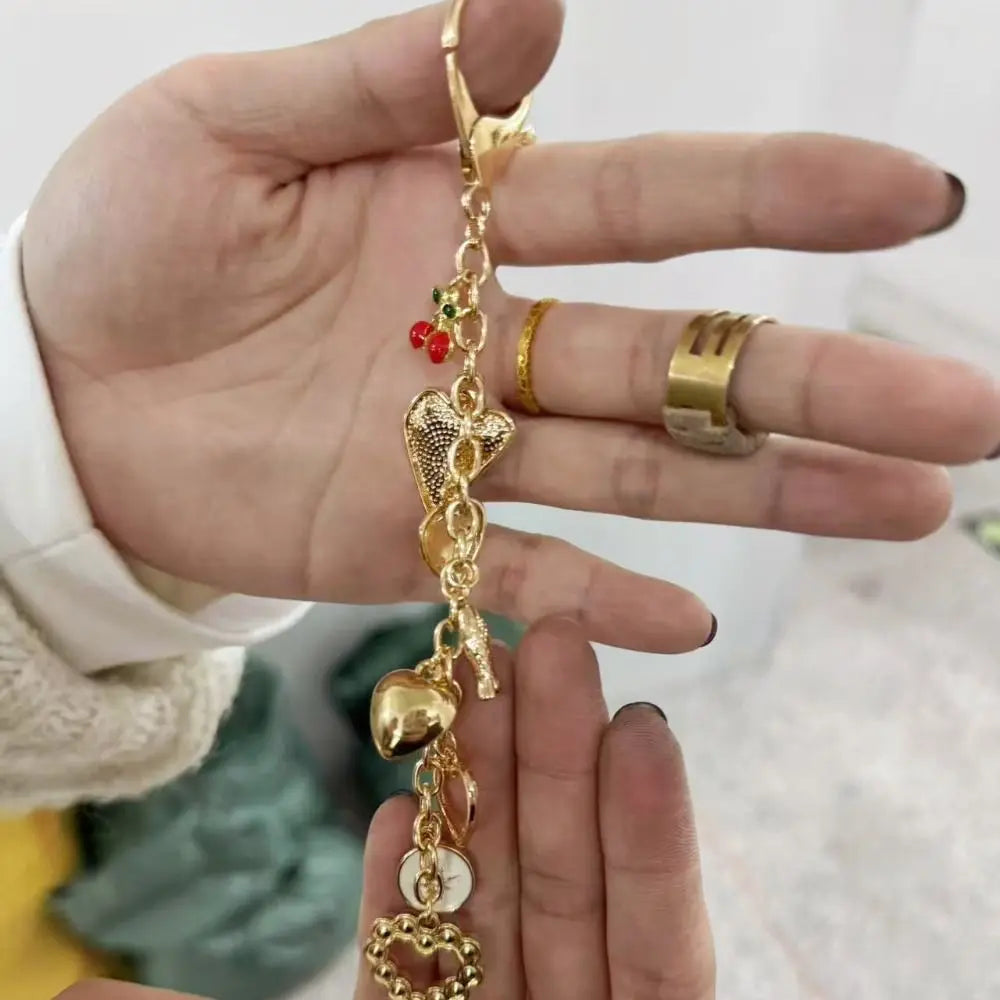 Beaded Keychain with Evil Eye Charm and Tassel