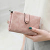 Compact Frosted Tri-Fold Wallet for Women