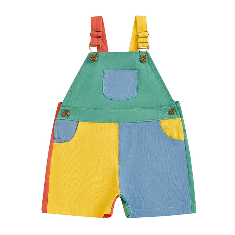 Baby Summer Sleeveless Overall Romper with Pockets