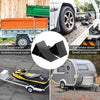 A collection of various trailers, a car broken down, and a small motorhome.