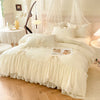 Princess Chiffon Duvet Cover with Romantic Ruffles