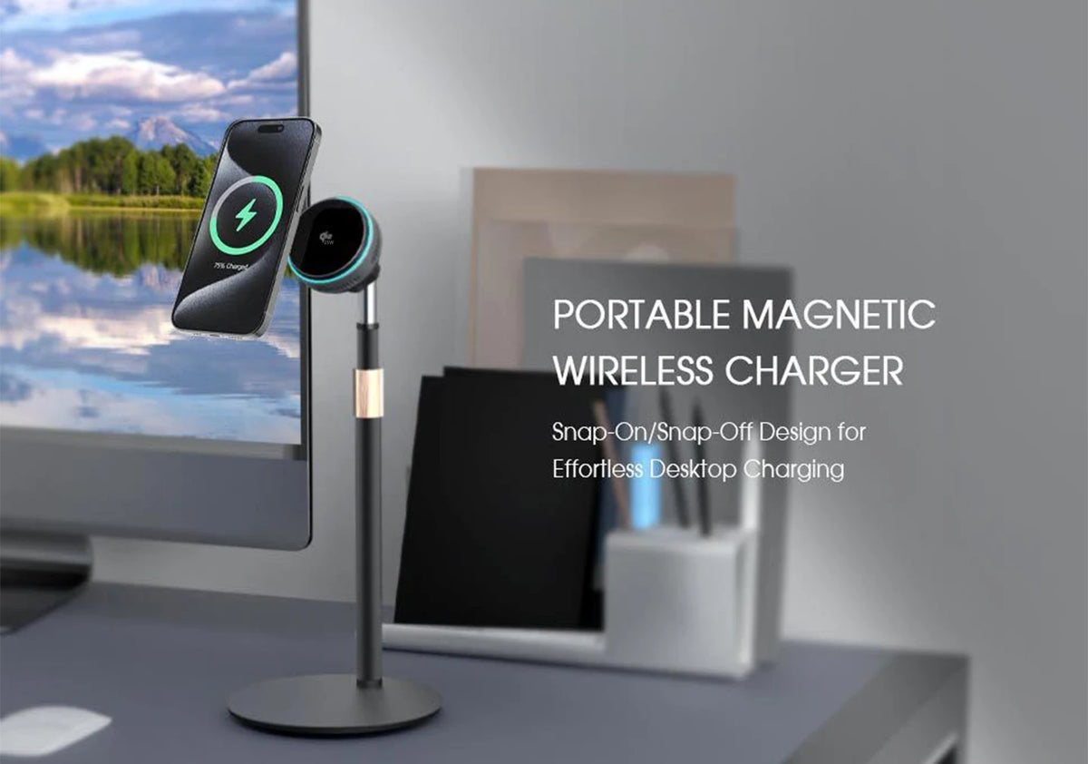 Magnetic Wireless Charger with Semiconductor Cooling and RGB Lights