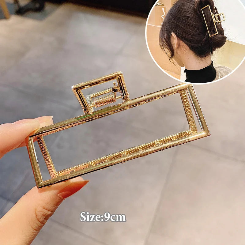Gold S-Shaped Metal Hair Claw