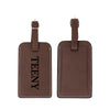Personalized Faux Leather Passport and Luggage Tag Set