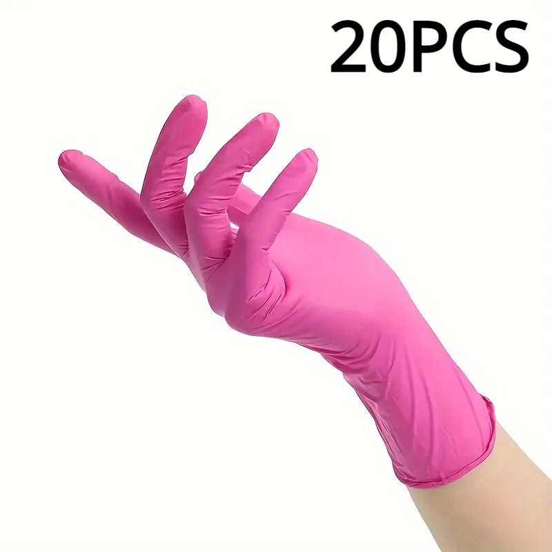 Pink Nitrile Disposable Gloves – Latex-Free, Waterproof, Multi-Purpose Cleaning & Household Protection