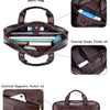 Genuine Leather Business Briefcase for Men – Fits 15.6" Laptop