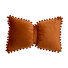 Velvet Bow Accent Pillow Cover