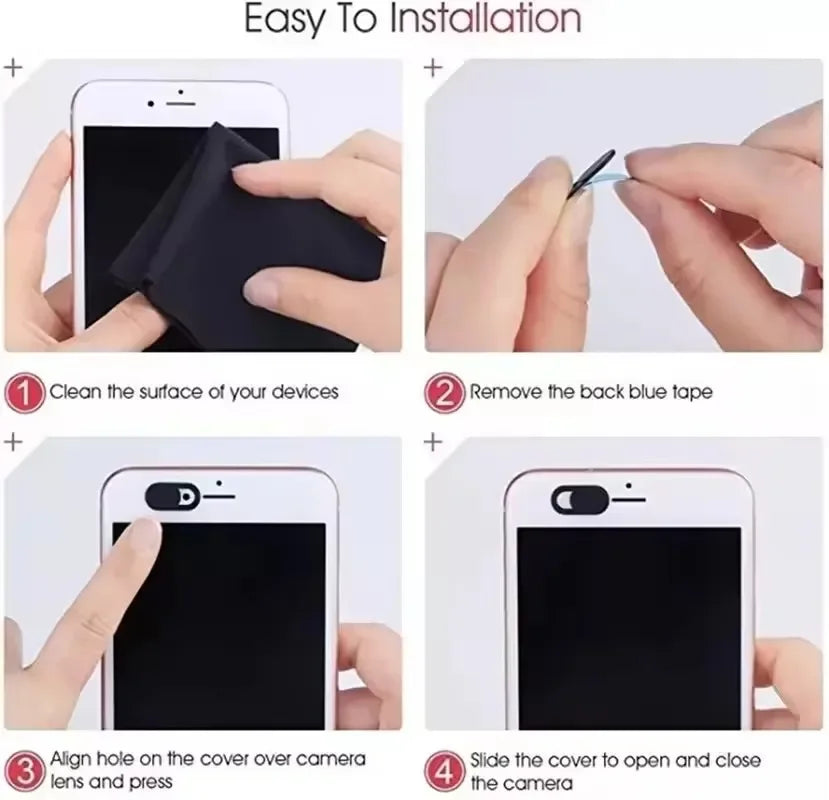 Ultra-Thin Sliding Webcam Privacy Cover for Laptops, Tablets & Phones