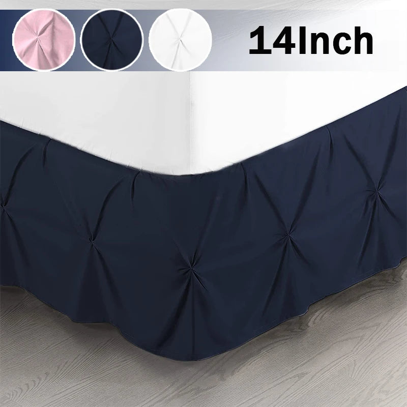 Elastic Wrap-Around Bed Skirt with 14-Inch Drop
