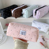 Korean Style Polka Dot Pencil Case – Spacious Storage for Students & Makeup