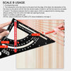 Adjustable Aluminum Alloy Triangle Ruler for Woodworking