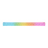 A ruler showing a color gradient from blue to red, used as a geometric cube drawing tool.